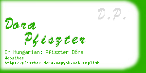 dora pfiszter business card