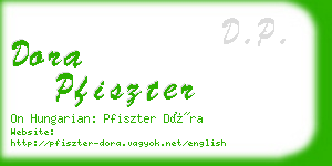 dora pfiszter business card